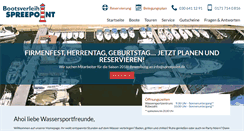 Desktop Screenshot of bootsverleih-spreepoint.de