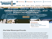 Tablet Screenshot of bootsverleih-spreepoint.de